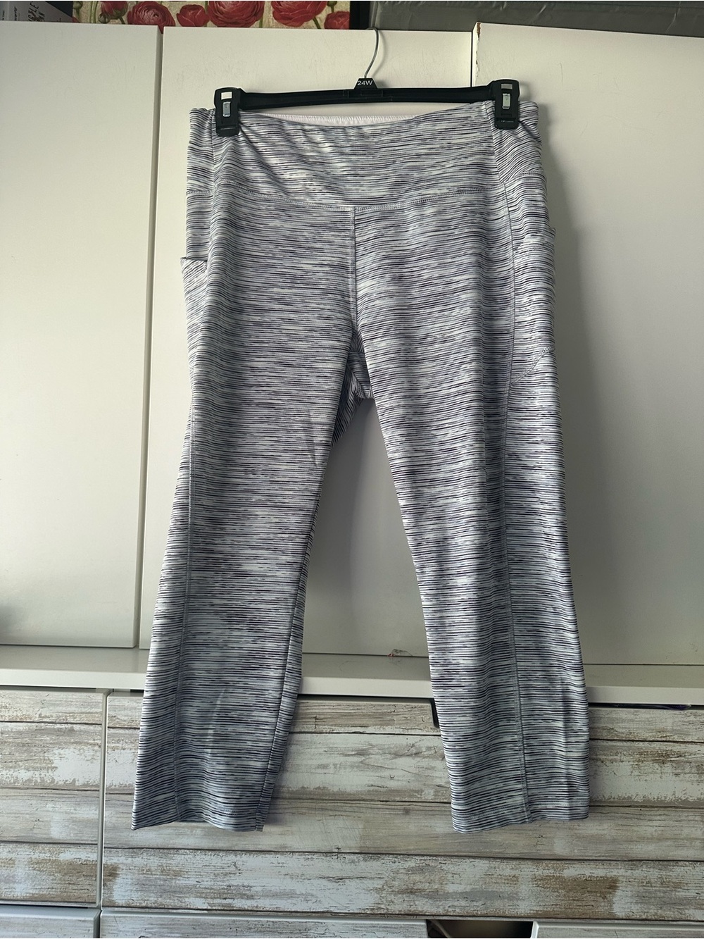 🤍 Vogo Athletica 1X Gray Space Dye Cropped Active Pants Stretch